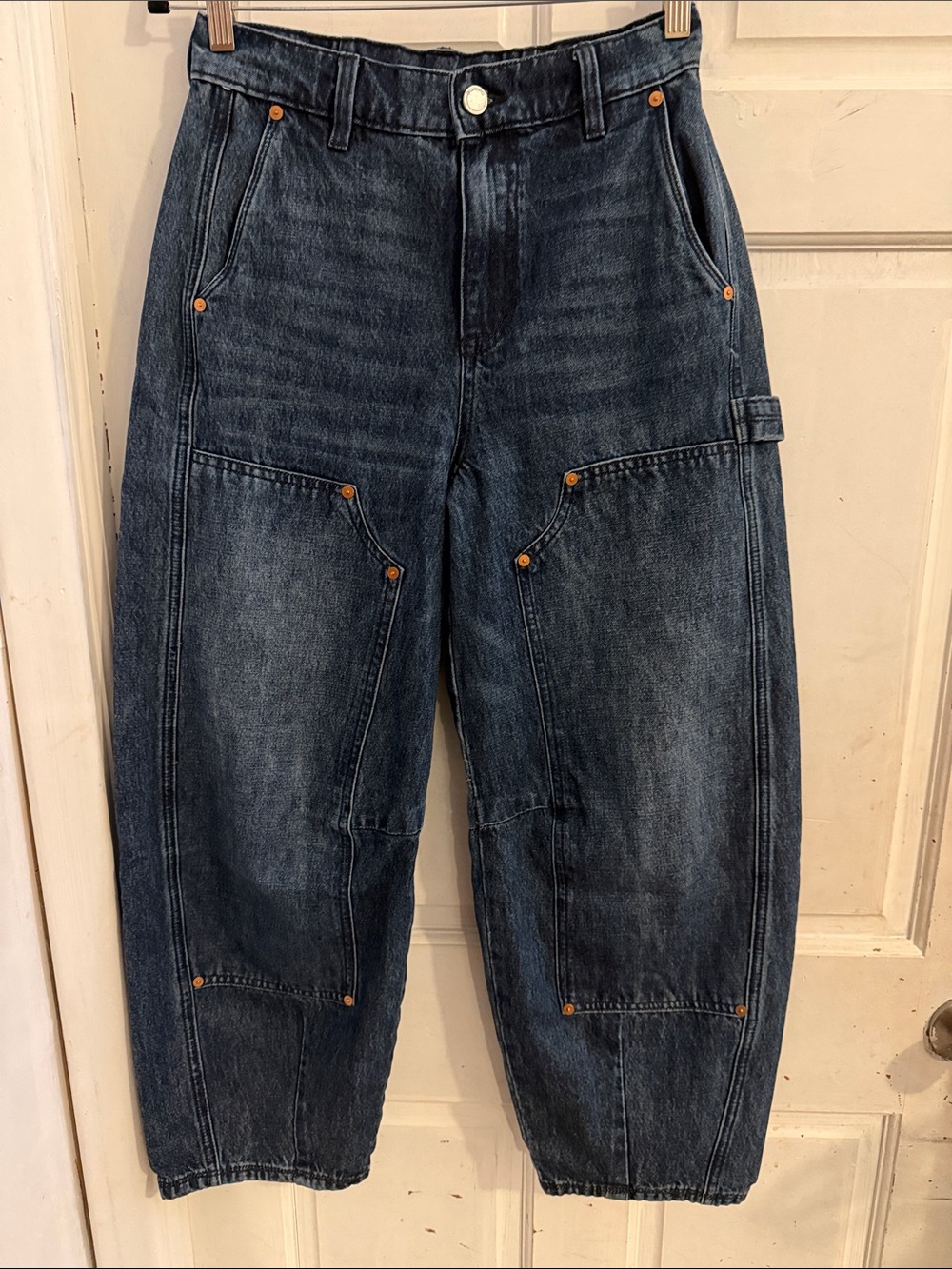 Blank NYC Dark Indigo Wide-Leg Barrel Jeans- size 25
